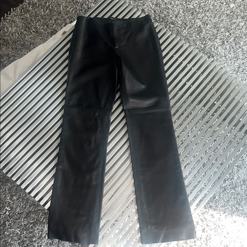 Banana Republic genuine Black Leather Trousers